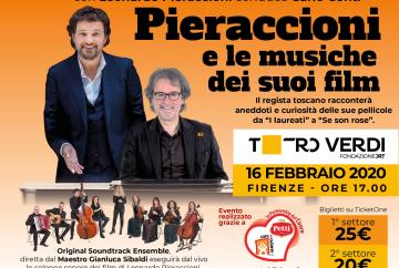 LEONARDO PIERACCIONI E LE MUSICHE DEI SUOI FILM - Teatro verdi domenica 16 febbraio 2020 ore 17 Condurr� l'evento Carlo Conti