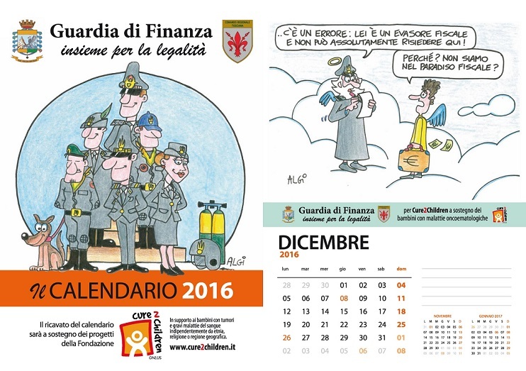  Insieme per la legalita' - Calendario Guardia di Finanza 2016